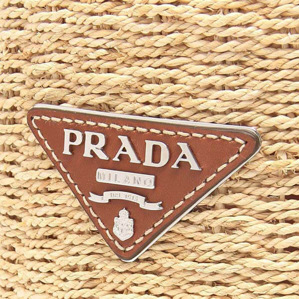 プラダ ラフィアxレザー バケットバッグ偽物1BE052VOOO2DJDF0I55